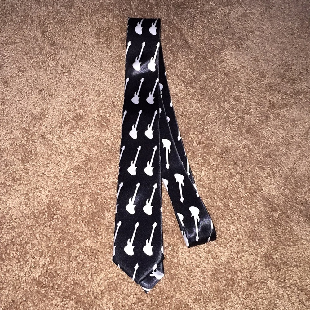 Tie with Guitar pattern